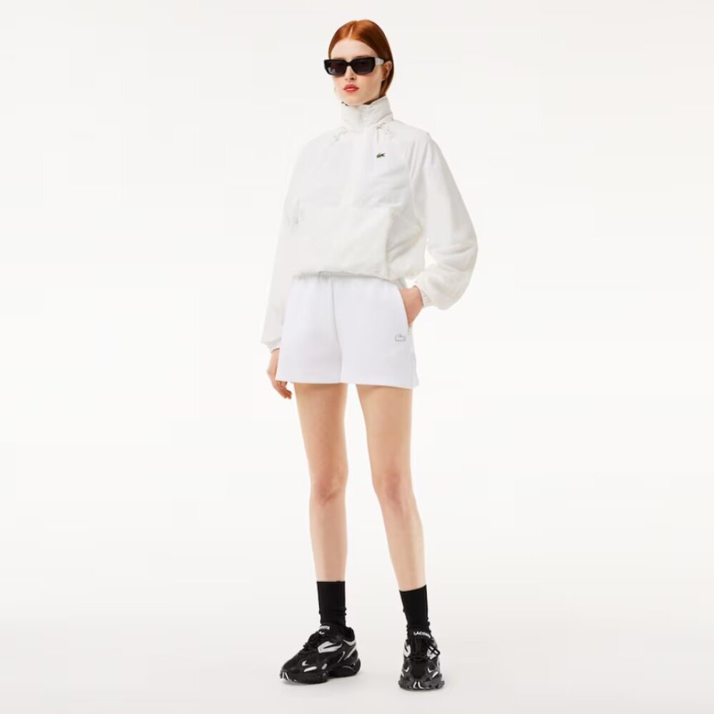 Lacoste Women's 100% Cotton Comfort Shorts Sz- EU-40/US~M White